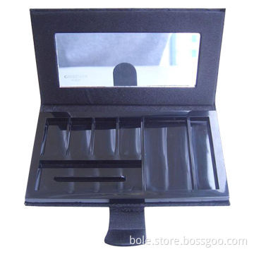 Cosmetic Case with Mirror, Multi Pockets for Brushes